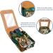 Stylish Leather Lipstick Case & Organizer with Mirror - Tropical Jungle Design - Mini Lip Gloss Holder for Travel - Buy Online on GoSupps.com