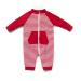 Bonverano Baby Girls UPF 50+ UV Protection One Pieces Sunsuit with Sun Cap(Red Stripe 6-9Months) 6 Months Stripe