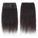 Shop Elailite 40cm Afro Clip-In Extensions | Real Remy Hair 115g 8 Parts Set Kinky Straight #1B Natural Black - Buy Online on GoSupps.com