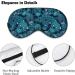 Teal Flower Skull Funny Sleep Mask - Adjustable Elastic Strap for Men and Women - Blackout Eye Shade for Sleeping, Travel, Nap - Cute Design - 1 Count - Buy Online on GoSupps.com