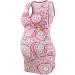 Manci Women's Nursing Maternity Top - V Neck Ruched Waist Pajama Top in Red Pattern+Black - Buy Online on GoSupps.com