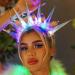 Zoestar Light Up Headbands LED Goddess of Liberty Crown Headband Glowing Nightclub Hair Band Party Rave Hair Accessories for Women and Girls