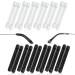 Eyeglass Ear Grips 12 Pairs Silicone Ear Hook Cushions Eyeglass Leg Covers Comfort Holder for Various Eyeglasses (Black White)