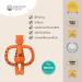 Buy Matchstick Monkey Antimicrobial Bite Ring - BPA-Free Dental Aid & Gel Applicator for Gums | Easy Grab Design | Teddy Tiger | 3 Months+ - Buy Online on GoSupps.com