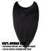 Elailite Real Hair Extensions with Wire - Invisible Faden Remy Smooth 16 /40cm 60g #01 Black - Premium Quality International Shipping - Buy Online on GoSupps.com