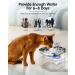 68oz 304 Stainless Steel Cat Water Fountain with 3 Filters | Automatic Pet Dispenser | Quiet Electric Drinking Fountain for Small Dogs and Multiple Pets - Buy Online on GoSupps.com