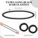 80 Count Extra Long Hair Ties for Thick & Curly Hair - No Metal Elastic Ponytail Holders for Women in Black - Hair Accessories - Buy Online on GoSupps.com