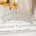 AW BRIDAL Silver Wedding Tiara for Bride - Queen Crown Crystal Headband for Quinceanera, Pageant, Prom, Birthday - Buy Online on GoSupps.com