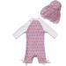 Bonverano Baby Girls UPF 50+ Sunsuit with Sun Cap - Watermelon 18-24 Months - Buy Online on GoSupps.com