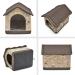 Jiupety Cozy Waterproof Pet Bed House | Indoor/Outdoor | S/M/L/XL/2XL Sizes for Cats and Dogs | Warm Cave Nest for Puppies | Brown - Buy Online on GoSupps.com