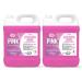 Pink Toilet Chemical Rinse 2 x 5 Litre for Motorhomes & Caravans | Eco-Friendly Odour Eliminator | Up to 50 Treatments Each