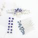 inSowni 33 Pack Royal Blue Rhinestone Pearl Bridal Hair Combs, Clips, and Pins - Wedding Accessories for Women and Bridesmaids - Buy Online on GoSupps.com