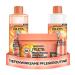 Garnier fructis glossy haircare set for long and lackluster hair with vitamin and lipid complex pineapple food shampoo (400 ml) rinsing (400 ml) 3in1 mask (400 ml) 3-part pineapple 1.2 l (1 Pack)