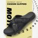 ONCAI Mens Criss Cross Sandals 14 Black - Arch Support Recovery Sport Slippers for Plantar Fasciitis - Buy Online on GoSupps.com