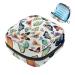 Menstruation bag zipper women's napkin bag tampons collective bag for women and girls (watercolor butterflies colorful pattern) Color 5