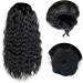 Ponytail Extension Human Hair Drawstring Ponytail Extension Water Wave Ponytail Hair Pieces Natural Color Natural Wave Ponytail Clip in Hair Extensions for Black Women Ponytail Hair Extension(Size:14i 14inch 100g Black - Buy Online on GoSupps.com