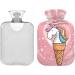 Buy Naanle Cute Ice Cream Unicorn Heat Bottle - 2L Transparent Hot Water Bottle for Bed Hand & Feet Warmer Pain Relief & Cold Therapy - International Shipping Available - Buy Online on GoSupps.com