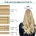 Buy Doores Clip In Extensions - Real Hair Dirty Blonde Highlights 24 Inch (60cm) 150g Remy Thick & Natural - Buy Online on GoSupps.com