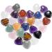 Crystear's 10 Color Gemstone Heart Stones - 20mm Hand-Carved Crystal Healing Thumb Stones & Lucky Charms - Buy Online on GoSupps.com