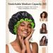 Mikimini Black Shower Hood for Women Men & Girls 2-Pack Reusable Waterproof Bathing Hood with Soft PEVA Lining Stretchy Medium Black & Green - Buy Online on GoSupps.com