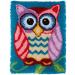 MLADEN Latch Hook Rug Kits DIY Crochet Yarn Rugs Hooking Craft Kit with Color Preprinted Pattern Design for Adults Kids (owl  20 x 15in) owl 20x15in