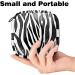 Zebra Pattern Storage Bags for Women | Portable Menstrual Pad & Bandage Holder | Black & White Design for School & Office - Buy Online on GoSupps.com