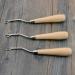 3pcs Wooden Bent Latch Hook Set with Wood Handle - Ideal for Braid, Hair, Scarf, Carpet Crafts - Buy Online on GoSupps.com