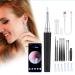 Ear Wax Removal Kit Camera 5MP WiFi Ear Camera and Wax Remover with 8 PCS Ear Spoon Otoscope with Ear Pick Set IP67 Waterproof Suitable for iPhone iPad and Android(Black)