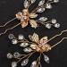Chargances 3 Pieces Wedding Hair Comb Bridal Hair Pins Set Gold Leaf Crystal Wedding Hair Side Comb Rhinestone Beaded Hair Accessories for Brides Women Girls (Gold) - Buy Online on GoSupps.com