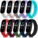 Pack 10 Bands for Xiaomi Mi Band 5 Straps/Xiaomi Mi Band 6 Straps/Amazfit Band 5 Straps, Soft Silicone Replacement Wristbands for Mi Band 5 & Mi Band 6 & Amazfit Band 5 Fitness Tracker (Pack 10)