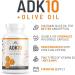 Alpha Rise ADK 10 Vitamin Supplement with Olive Oil - 90 Capsules, Vegetarian, Non-GMO - Vitamins A, D3 (10,000 IU), K2 (MK7+MK4) - Buy Online on GoSupps.com