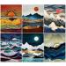 LFMU 6 Pack Diamond Painting Kits Diamond Art Kits 5D Diamond Dots Kits for Adults Kids Abstract Scenery Full Drill Diamond Paintings for Home Wall Decor Gift(12x16inch) Abstract-2