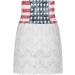 Women's Lace Splice Bandeau Tank Top - Summer Sleeveless Blouse | Floral Graphic Tee - A-White, Large - Buy Online on GoSupps.com