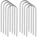 Trampolines Wind Stakes Heavy Duty U Type Sharp Ends Safety Ground Anchor Galvanized Steel for Soccer Goals, Camping Tents and Huge Garden Decoration 8pcs trampoline stakes