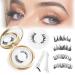 2Pair Magnetic Eyelashes Natural and Bushy Reusable Magnetic Eyelashes with Applicator No Glue magnetic lashes with applicator Black