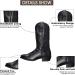 Femflame Men's Round Toe Distressed Cowboy Boots - Embroidered Western Country Boot 10.5 Black - Buy Online on GoSupps.com