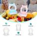 Baby Fruit Food Feeder Pacifier - Teething Toy for 3-24 Months | 6 Silicone Pouches | Piggy Handle 2-Pack | Toddlers & Kids & Babies | Pink & Gray - Buy Online on GoSupps.com