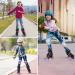 Adjustable Kids Roller Skates for Girls Ages 6-12 | Light-up Wheels | Black & Purple | Big Kid(1-4) - Buy Online on GoSupps.com