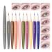 9 Colored Eyeliners Pen Set Waterproof Smudge-Proof Eye Shadow Pencil Liquid Eyeliner Makeup Set Long-Lasting High Pigmented Rainbow Eyeliner Pencils Kit Glitter Eye Liners for Women #38*9colour