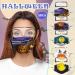ZLUU 5PCS Halloween Adults Protective Face Mask Personalized Patterns Face Cover Safe Skin Friendly Face Sheild Washable Reusable Halloween Adult Reusable Protect Face Mask with Detachable Eyes Shield - Buy Online on GoSupps.com