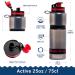 Water-to-Go 25oz Water Purifier Filter Bottle - Ideal for Hiking, Camping, Travel & Survival - Grey/Red - Buy Online on GoSupps.com