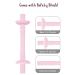 Teething Tube with Choke-Proof Safety Shield | Baby Hollow Teether Toys | Food-Grade Silicone | 3-12 Months | Boys & Girls | Includes 1 Pair & 4 Cleaning Brushes | Star & Moon Design | Pink & Grey - Buy Online on GoSupps.com