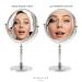 Danielle Vanity Countertop Mirror | 1x and 10x Magnification | Silver Finish - Buy Online on GoSupps.com