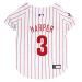 MLB Philadelphia Phillies Dog Jersey - MLBPA Bryce Harper PET Jersey Medium Red