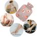 Naanle Cute Peach Heat Bottle with Cover - 1L Hot Water Bottle for Bed Hands & Feet - Heat & Cold Therapy - International Shipping - Buy Online on GoSupps.com