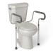 Medline's Guardian Toilet Safety Rail with Adjustable Height for Bathroom Safety, Toilet Assist, and Grab Bar
