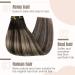 FSHINE Clip-In Extensions | Real Hair Black 55cm | Remy Thick 120g | Natural Schwarz & Caramel Blonde | 7 Pieces for Women - Buy Online on GoSupps.com
