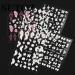 YJHAT 5 Sheets 5D Embossed White Flowers Nail Stickers Decals Rose Butterfly Nail Art Stickers Self-Adhesive Stereoscopic Nail Art Supplies Decoration for DIY Nail Tips Design - Buy Online on GoSupps.com