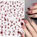 6 Sheets 3D Flower Nail Art Stickers - Self-Adhesive Leaf & Floral Designs for DIY Manicure - Red White Black Nail Decals for Women - Buy Online on GoSupps.com