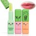 Kuckian Vegan 3x Lip Balms Set - 100% Natural Ingredients - Tinted, Moisturizing, Color Changing, Dancing Funky Vegetables